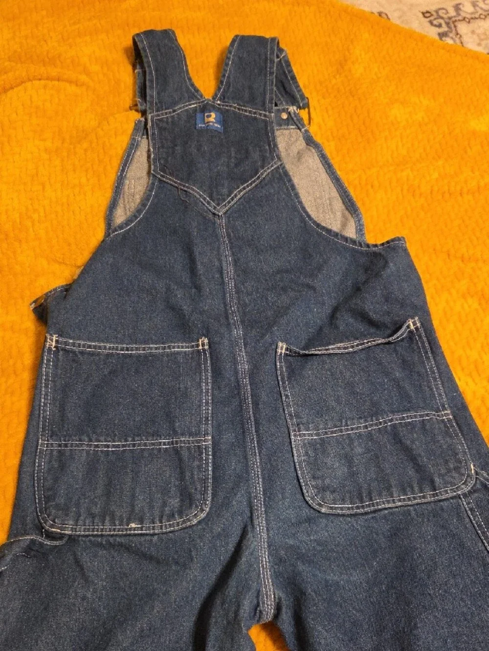 Relaxed Fit Men's Denim Overalls in Blue R Real Work wear 30